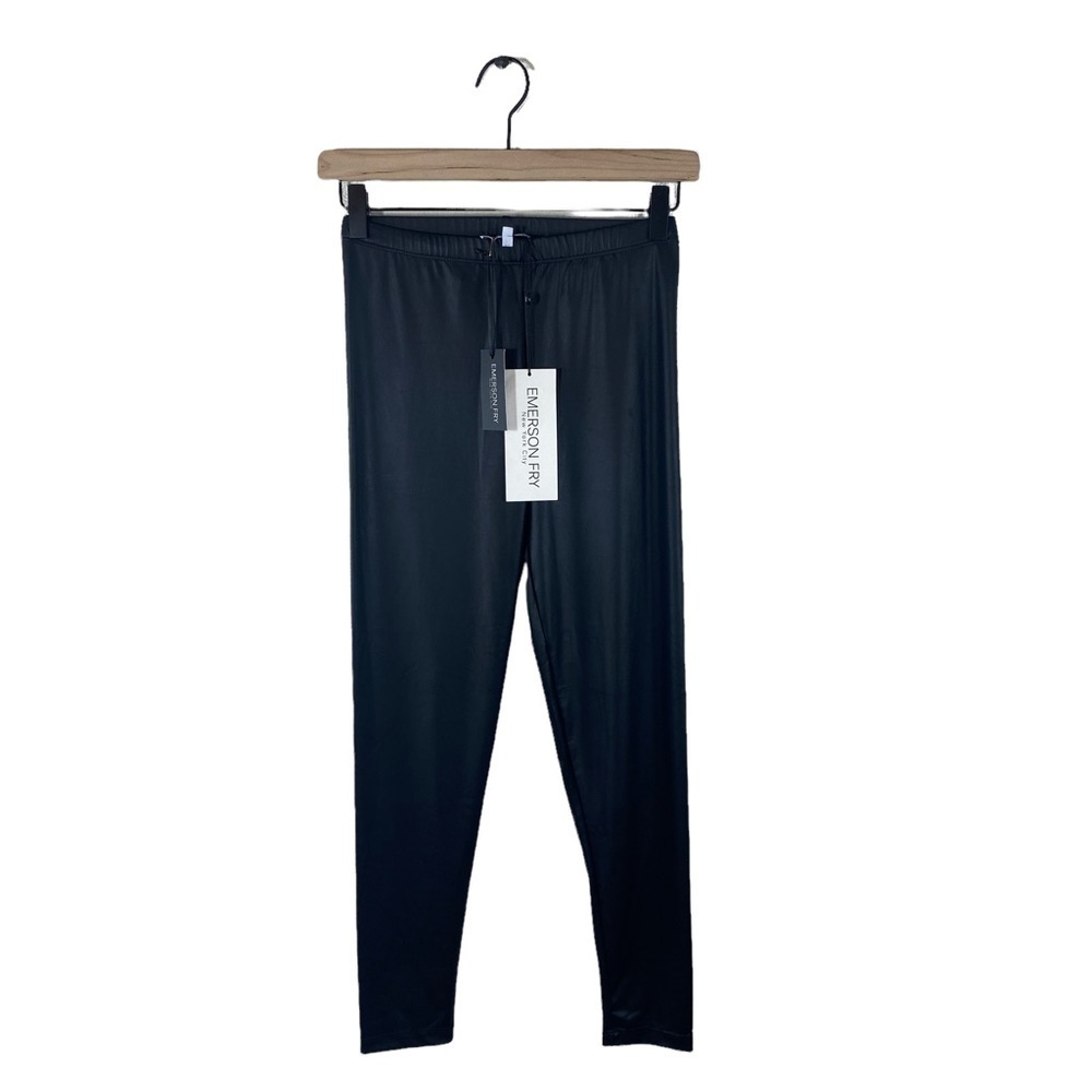EMERSON FRY Black Coated Leggings New